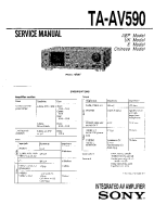 Sony TA-AV590 - Service Manual 